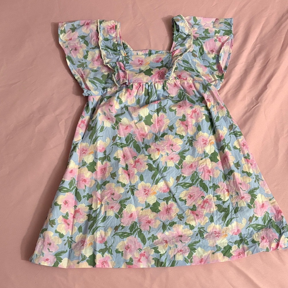 Floral Ruffle Sleeve Dress